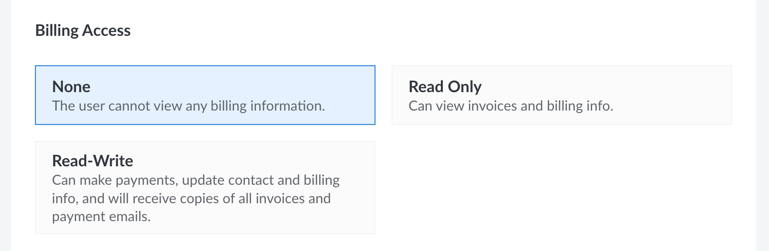 Billing Access